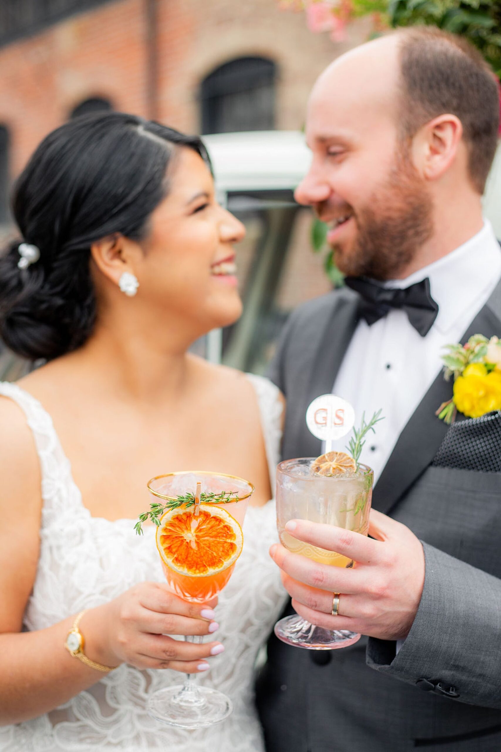 Bride and groom signature drinks for New England wedding