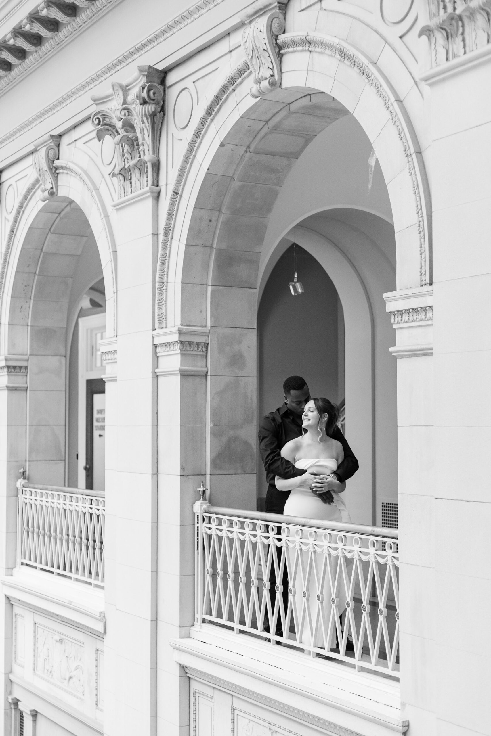 Connecticut engagement photos at City Hall
